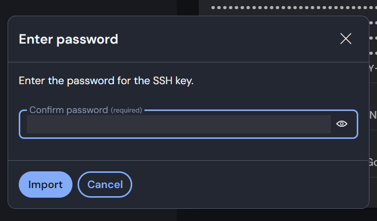 Prompt for passphrase